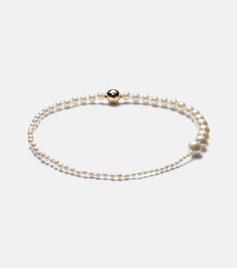 Peggy à Pied 14kt gold anklet with freshwater pearls | Sophie Bille Brahe