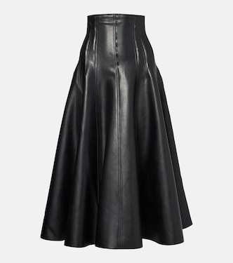 Midirock Grace aus Lederimitat | Norma Kamali