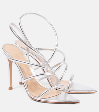 Ettie 105 metallic leather sandals | Gianvito Rossi