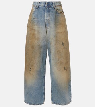 Penicillin distressed mid-rise wide-leg jeans | Acne Studios