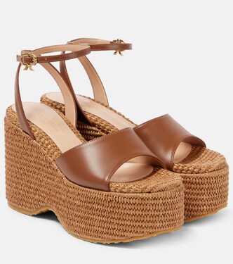 Leather platform espadrilles | Gianvito Rossi