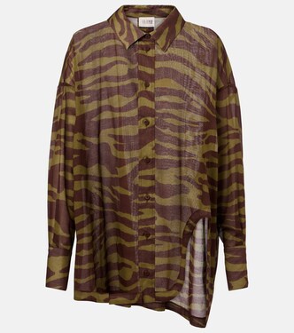 Zebra-print cotton muslin shirt | The Attico