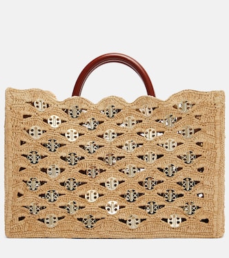 1969 embellished raffia tote bag | Rabanne