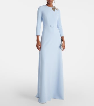 safiyaa blue dress Dara Ash Long – Maison USA Elegant coverage with standout structure—perfect for evening events and galas Crafted in London SAFIYAA - Riva cap sleeve