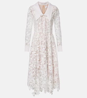 Guipure lace midi dress | Oscar de la Renta