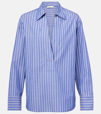 Striped cotton polo shirt | Vince