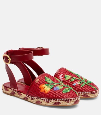 Bribri raffia and leather espadrilles | Valentino Garavani