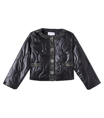 Quilted tweed-trimmed jacket | Patachou