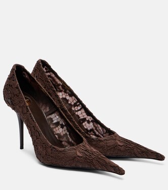 Thierry 95 tulle lace pumps | Saint Laurent