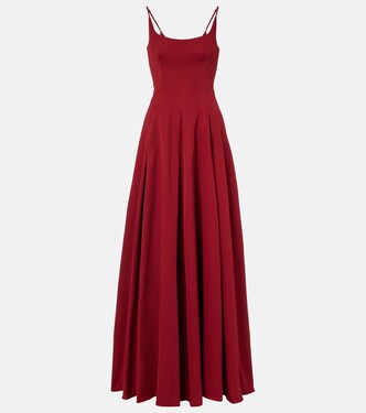 Joy pleated cotton-blend gown | Staud
