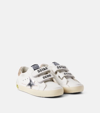 Old School sequined leather sneakers | Golden Goose Kids