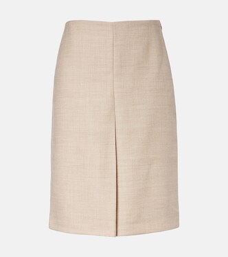Duggan virgin wool midi skirt | Joseph