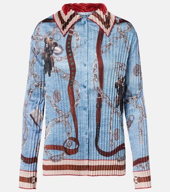Printed pleated trompe l'œil shirt | Acne Studios