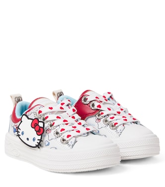 X Hello Kitty Sneakers mit Leder | Monnalisa