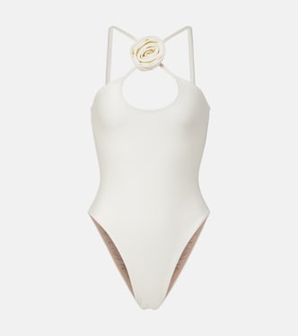 Floral-appliqué swimsuit | Adriana Degreas