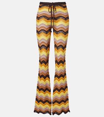 Pantalones flared calados Kim en mezcla de algodón | Bananhot