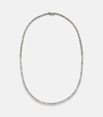 Mini 18kt white gold (750/1000) necklace with diamonds | Suzanne Kalan