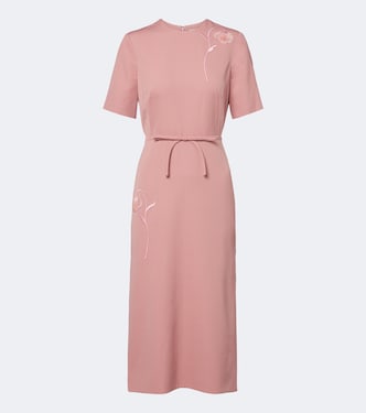 Embellished embroidered twill midi dress | Erdem