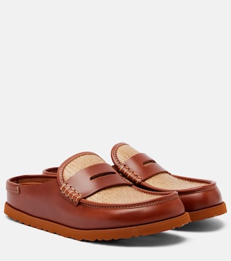 Naples leather-trimmed woven mules | Birkenstock 1774