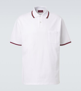 Polo Web Stripe en coton mélangé | Gucci