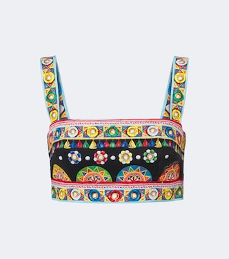Bra Top Carretto aus Baumwolle | Dolce&Gabbana