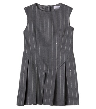 Striped pleated dress | Monnalisa