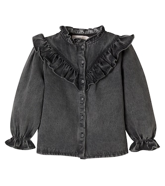 Roby ruffled denim shirt | C'era Una Volta