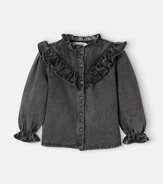 Roby ruffled denim shirt | C'era Una Volta