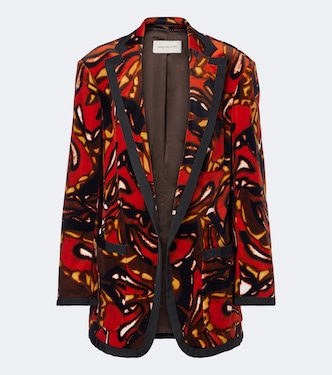 印花棉质混纺西装式外套 | Dries Van Noten