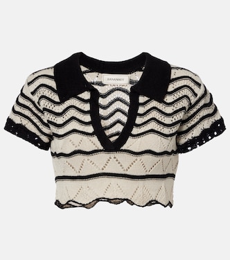Crop top calado Coco en mezcla de algodón | Bananhot
