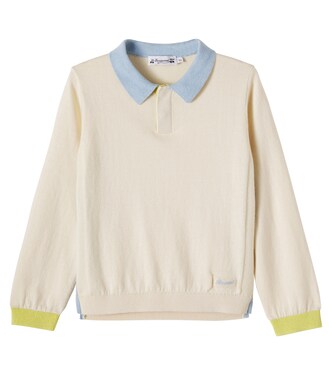 Mae cotton and cashmere polo shirt | Bonpoint