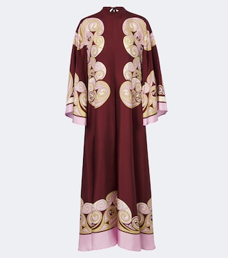 Kells Swirl silk satin maxi dress | La DoubleJ