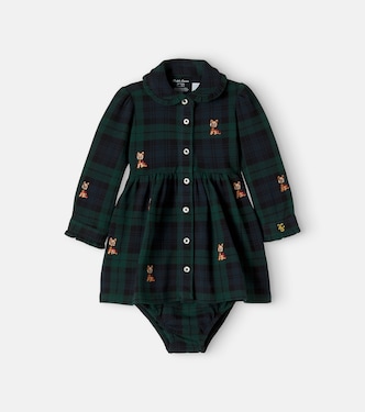 Baby tartan cotton dress and bloomers set | Polo Ralph Lauren Kids
