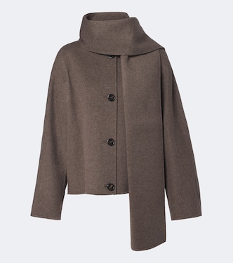 Scarf-detail virgin wool jacket | 'S Max Mara