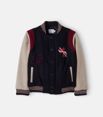 x Maison Kitsuné wool-blend varsity jacket | Bonpoint