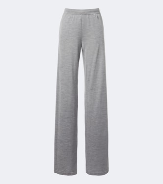 Weite Hose aus einem Woll- und Seidengemisch | Gucci