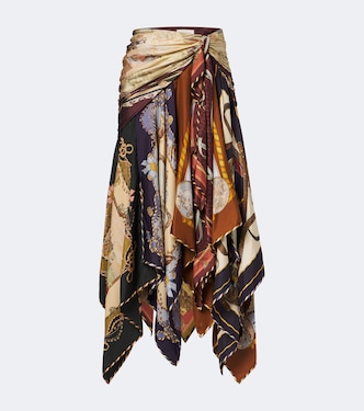 Valiant draped printed silk maxi skirt | Zimmermann