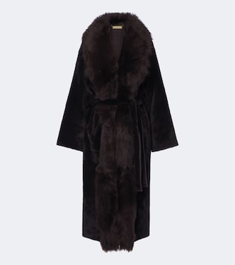 Isadora shearling wrap coat | Nour Hammour