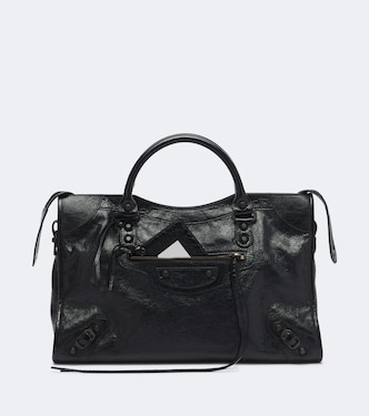 Le City Medium leather top-handle bag | Balenciaga