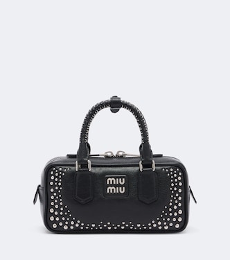 Verzierte Henkeltasche Arcadie aus Leder | Miu Miu