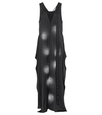 Robe longue en satin à ornements | Stella McCartney