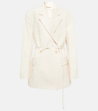 Double-breasted cotton-blend blazer | Acne Studios