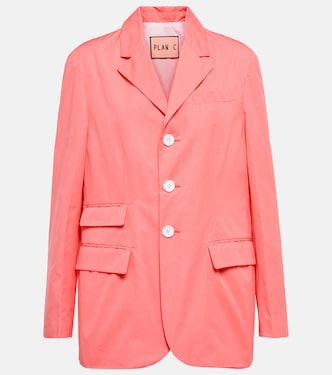 Single-breasted cotton blazer | Plan C