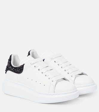 Oversized embellished leather sneakers | McQueen