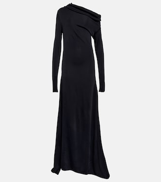 One-shoulder jersey gown | Ferragamo