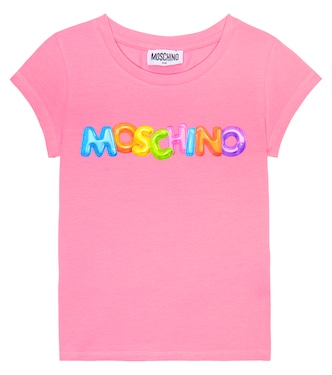 Logo cotton-blend T-shirt | Moschino Kids