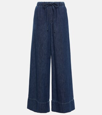 Jeans a gamba larga in chambray | Valentino