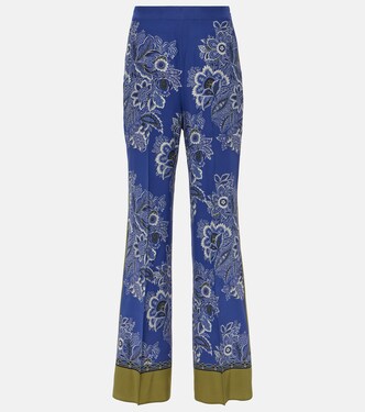 Pantalon ample à taille haute en soie | Etro