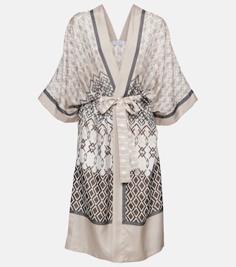 Printed silk robe | Brunello Cucinelli