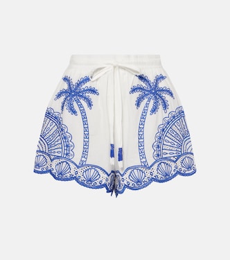 Palm Trees richelieu cotton shorts | Farm Rio